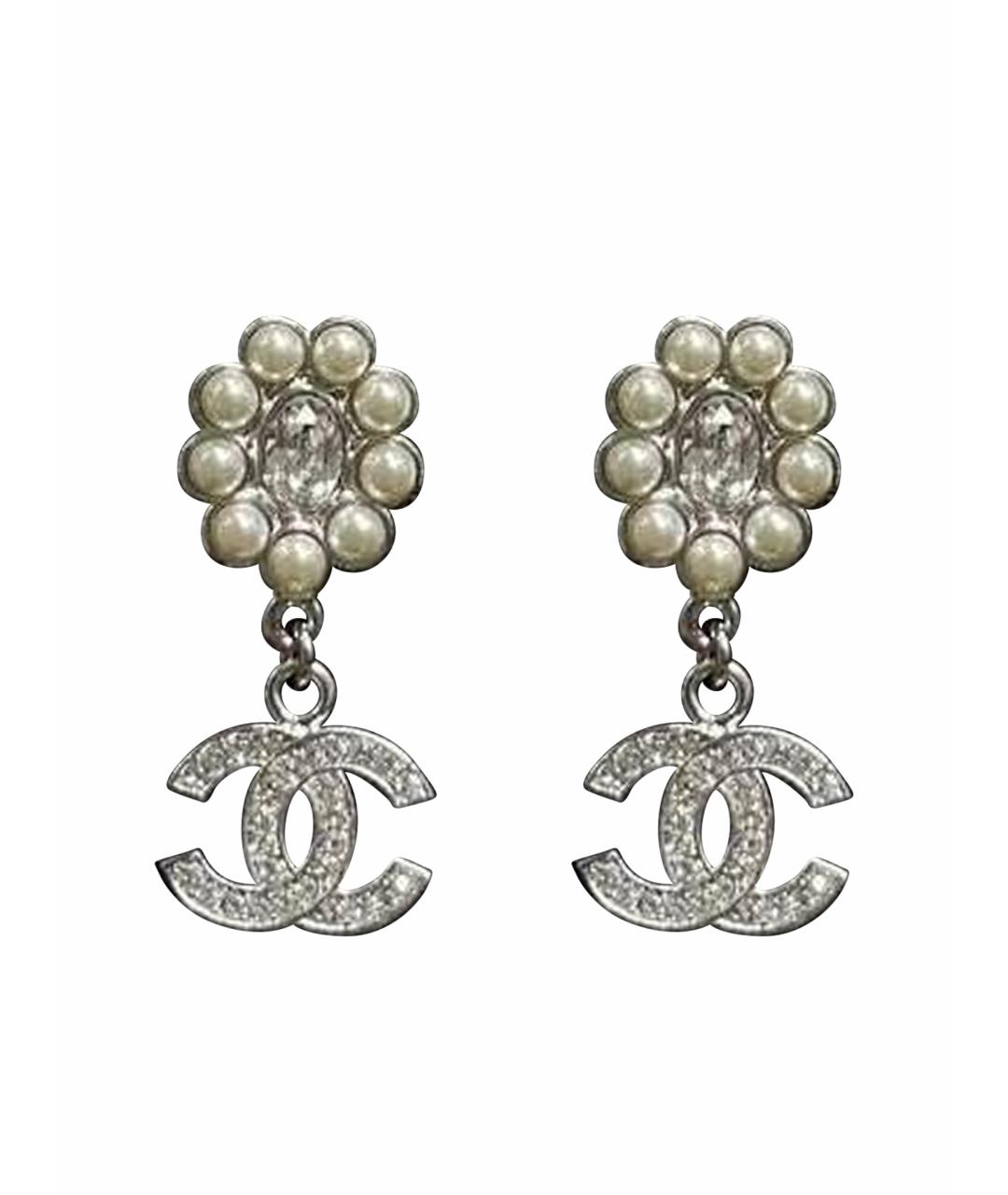 CHANEL Серебряные серьги, фото 1