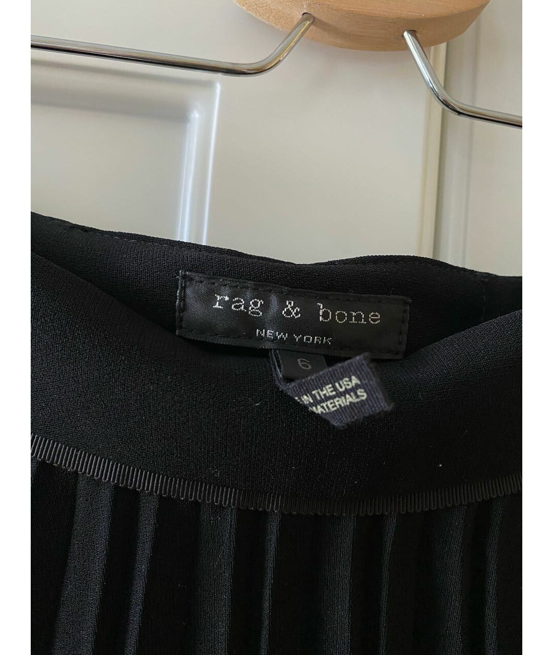 RAG&BONE Черная полиэстеровая юбка миди, фото 3