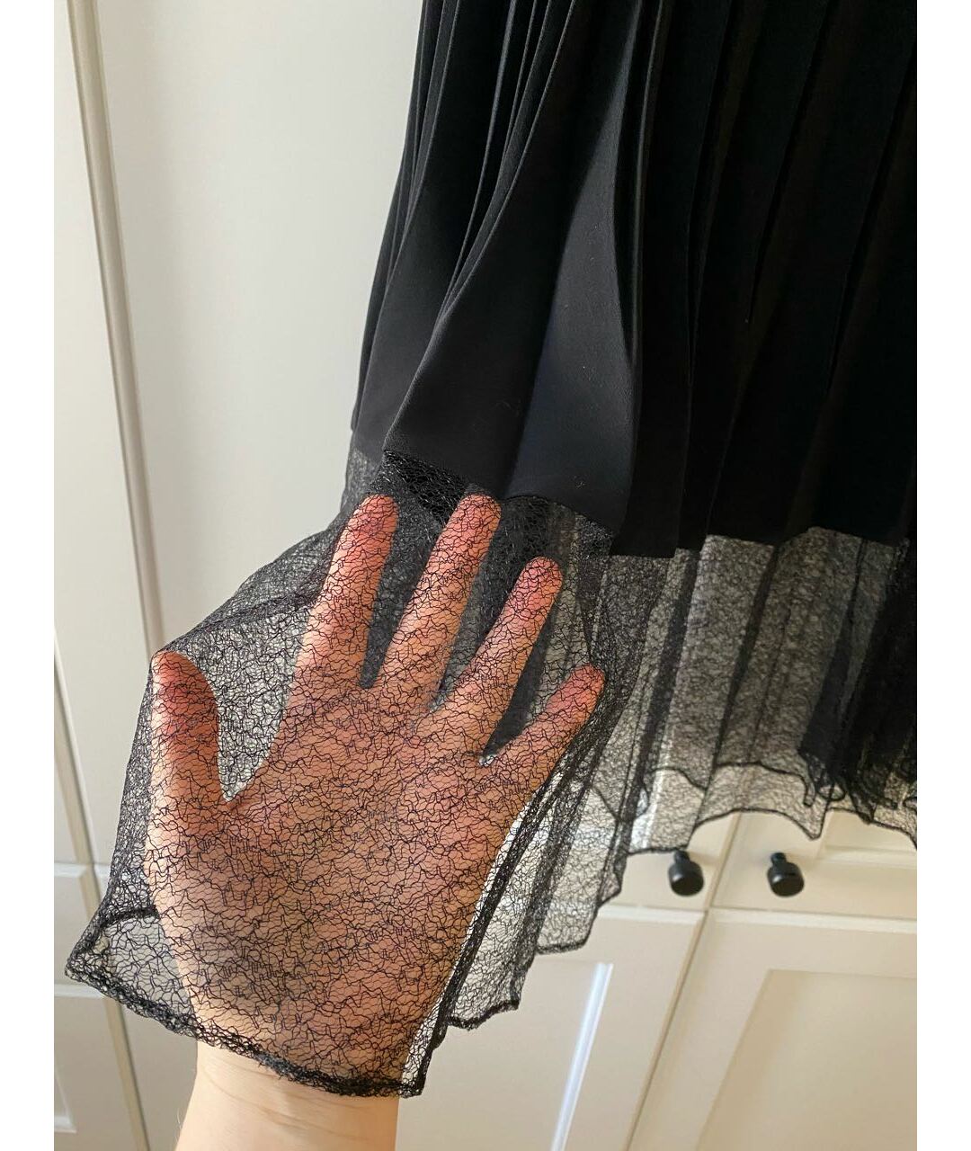 RAG&BONE Черная полиэстеровая юбка миди, фото 2
