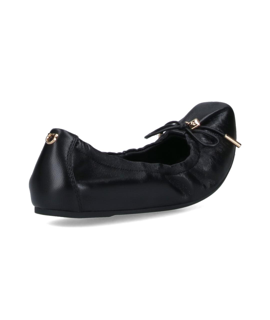 FERRAGAMO Черные кожаные балетки, фото 4
