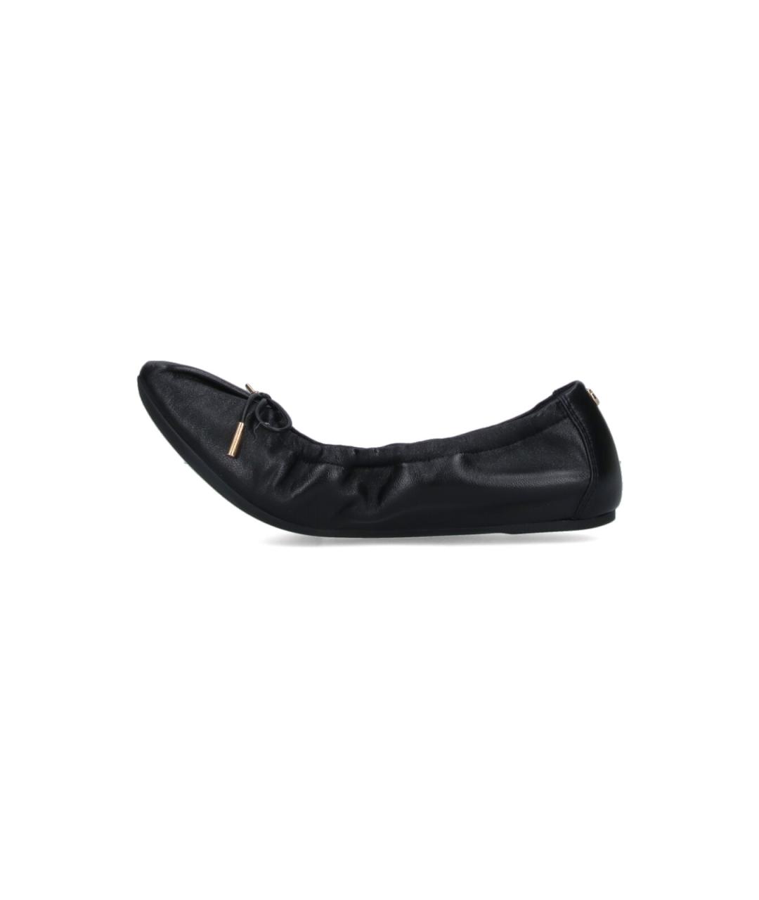 FERRAGAMO Черные кожаные балетки, фото 3