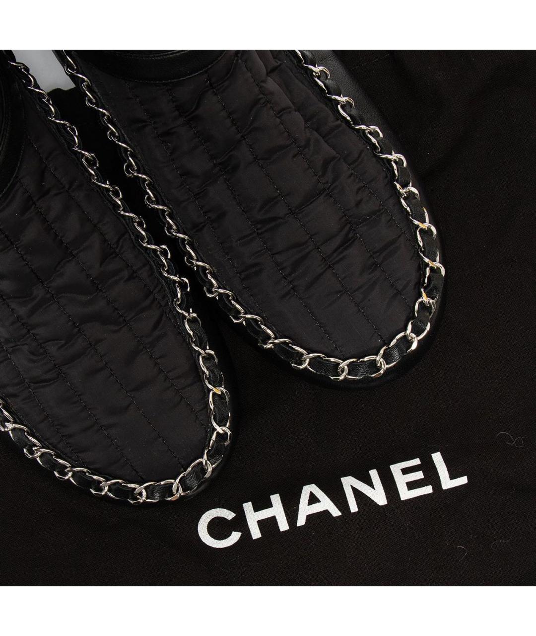 CHANEL Черные кожаные полусапоги, фото 3