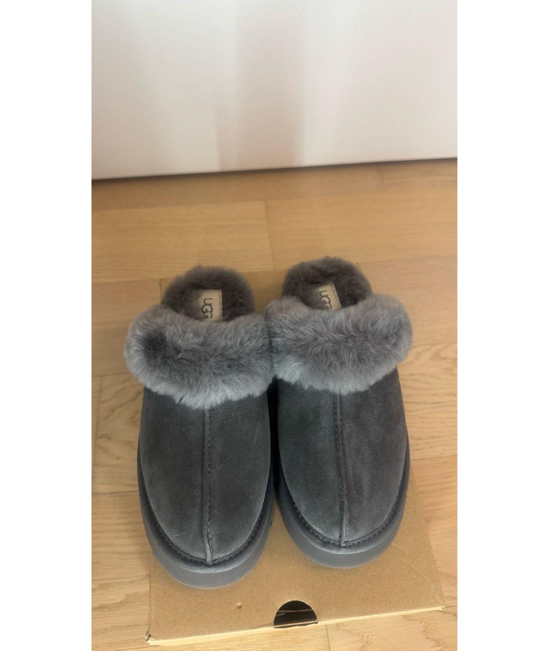 UGG AUSTRALIA Серые замшевые сабо, фото 2