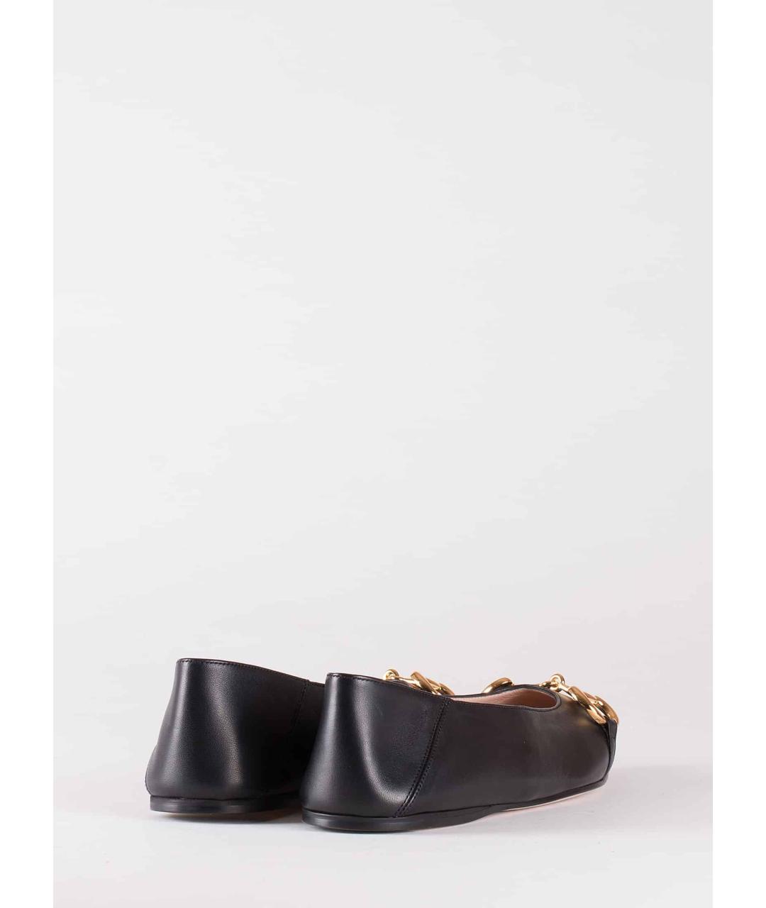 GUCCI Черные кожаные балетки, фото 5
