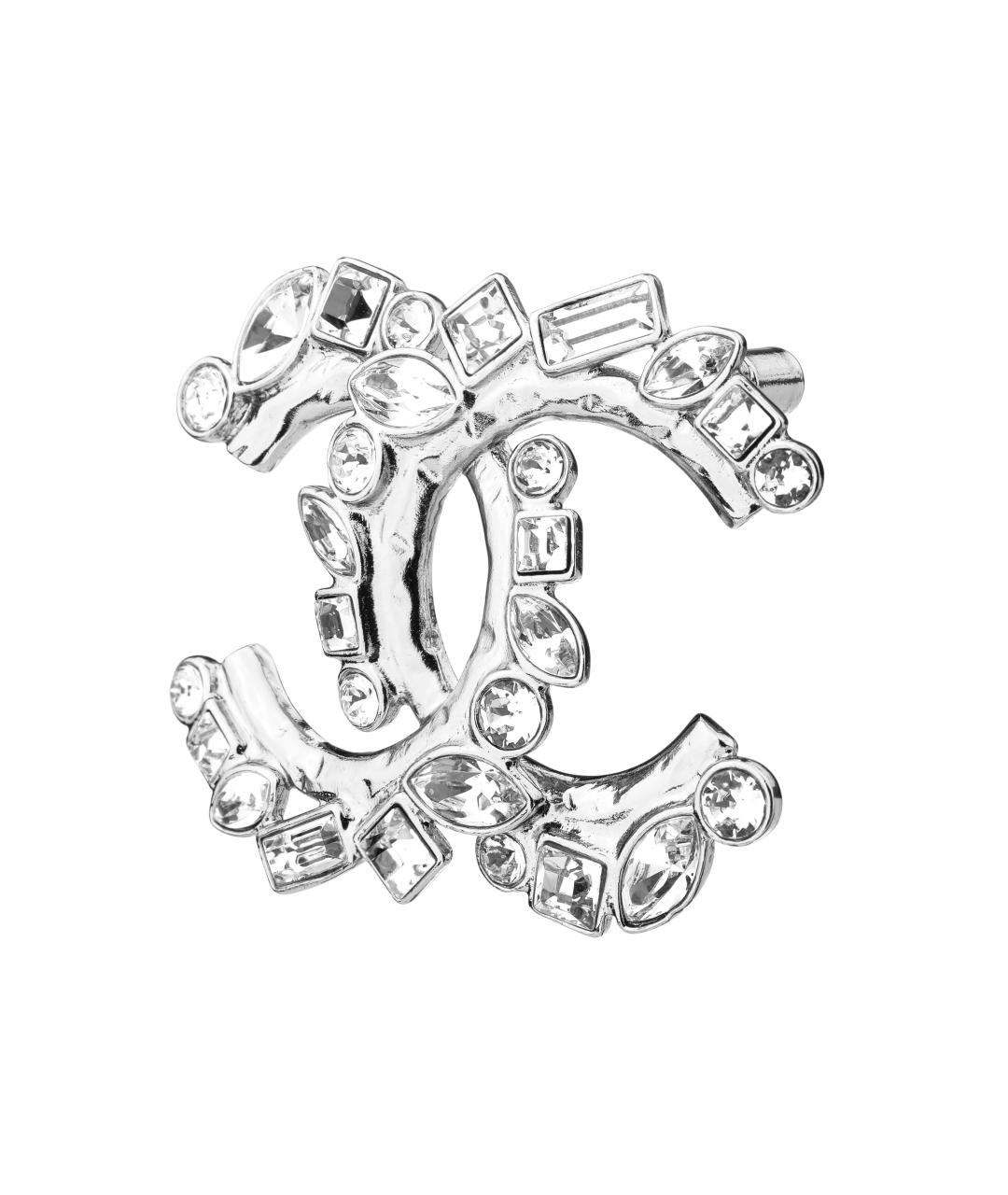 CHANEL Серебряная металлическая булавка / брошь, фото 2