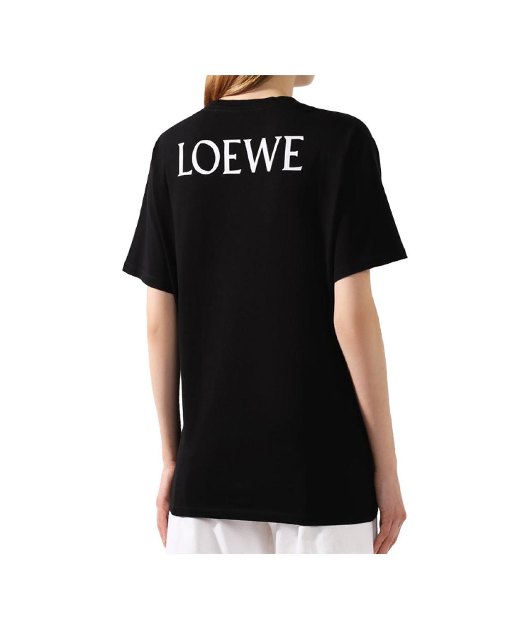 LOEWE Черная хлопковая футболка, фото 3