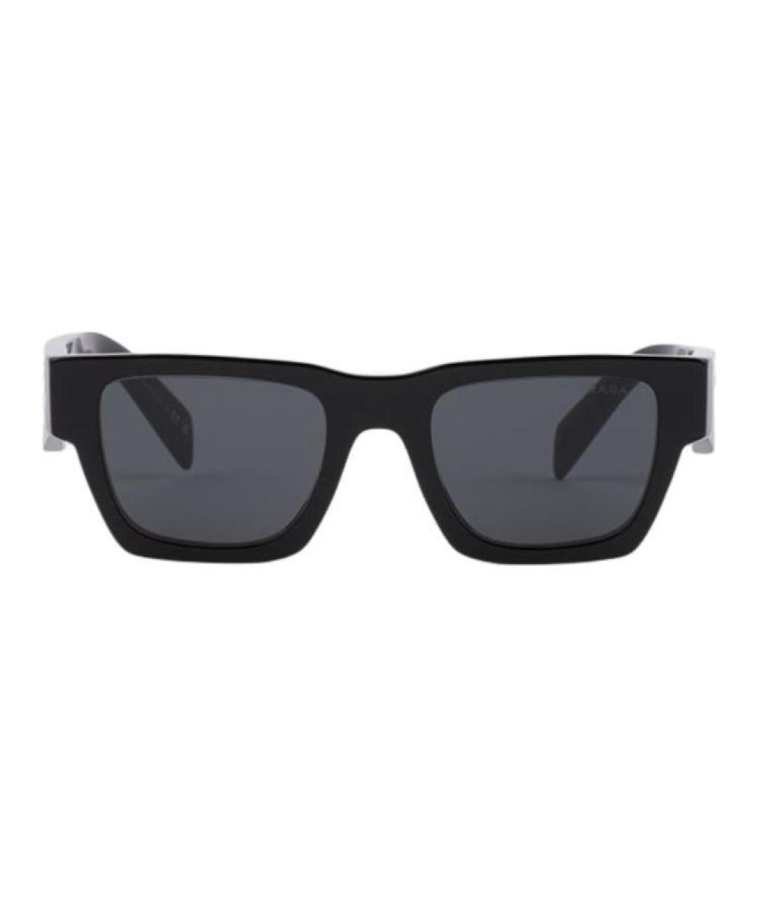 PRADA Черные пластиковые солнцезащитные очки, фото 2