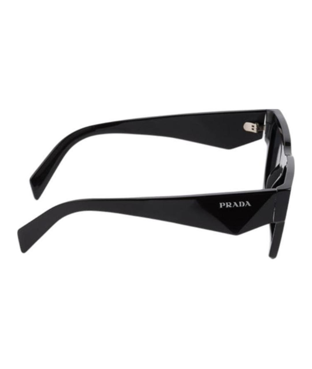 PRADA Черные пластиковые солнцезащитные очки, фото 3