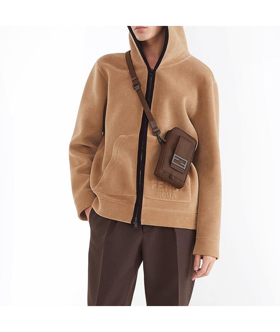 FENDI Коричневая сумка на плечо, фото 5