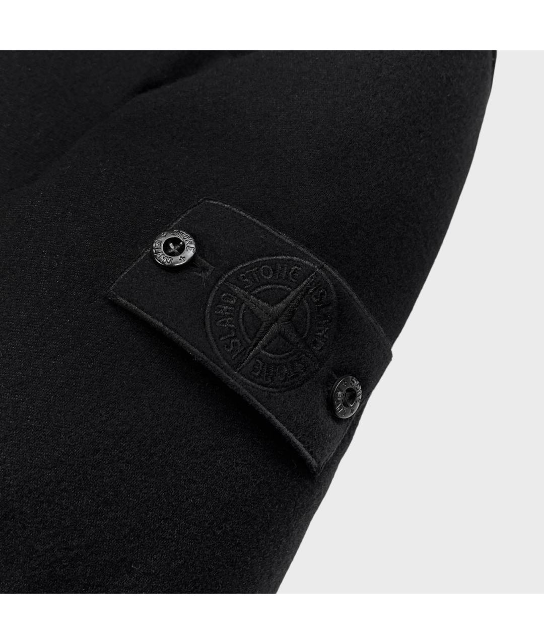 STONE ISLAND Черная шелковая куртка, фото 3