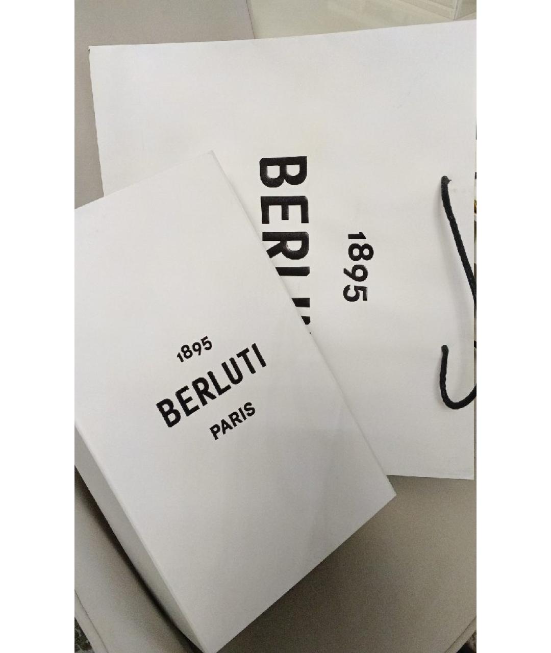 BERLUTI Серые кожаные туфли, фото 7