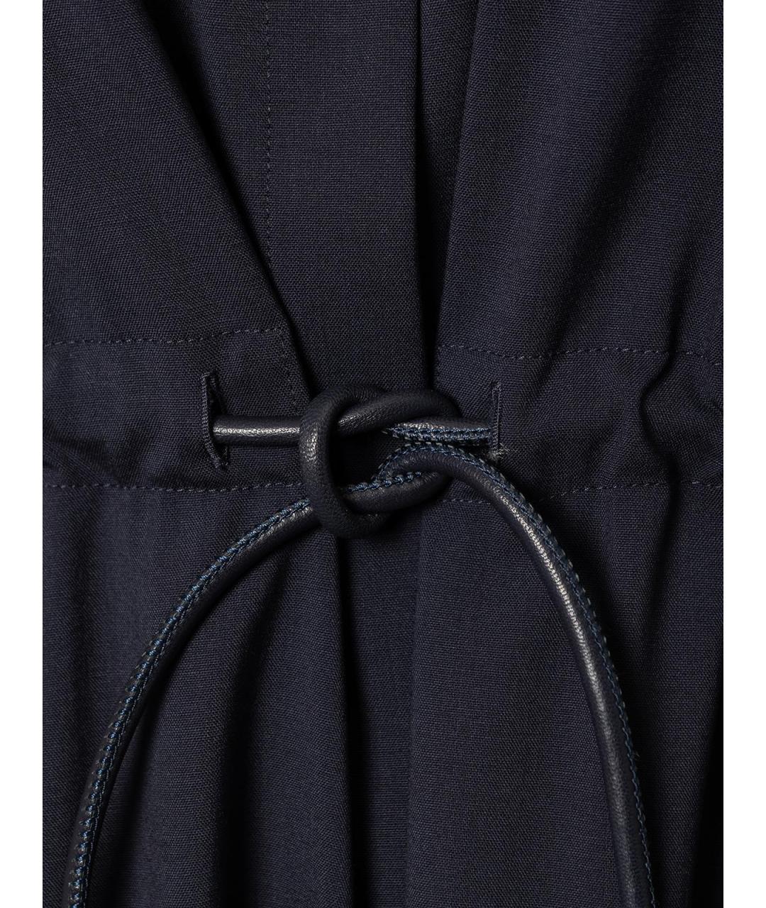 MAX MARA Темно-синее шерстяное повседневное платье, фото 3