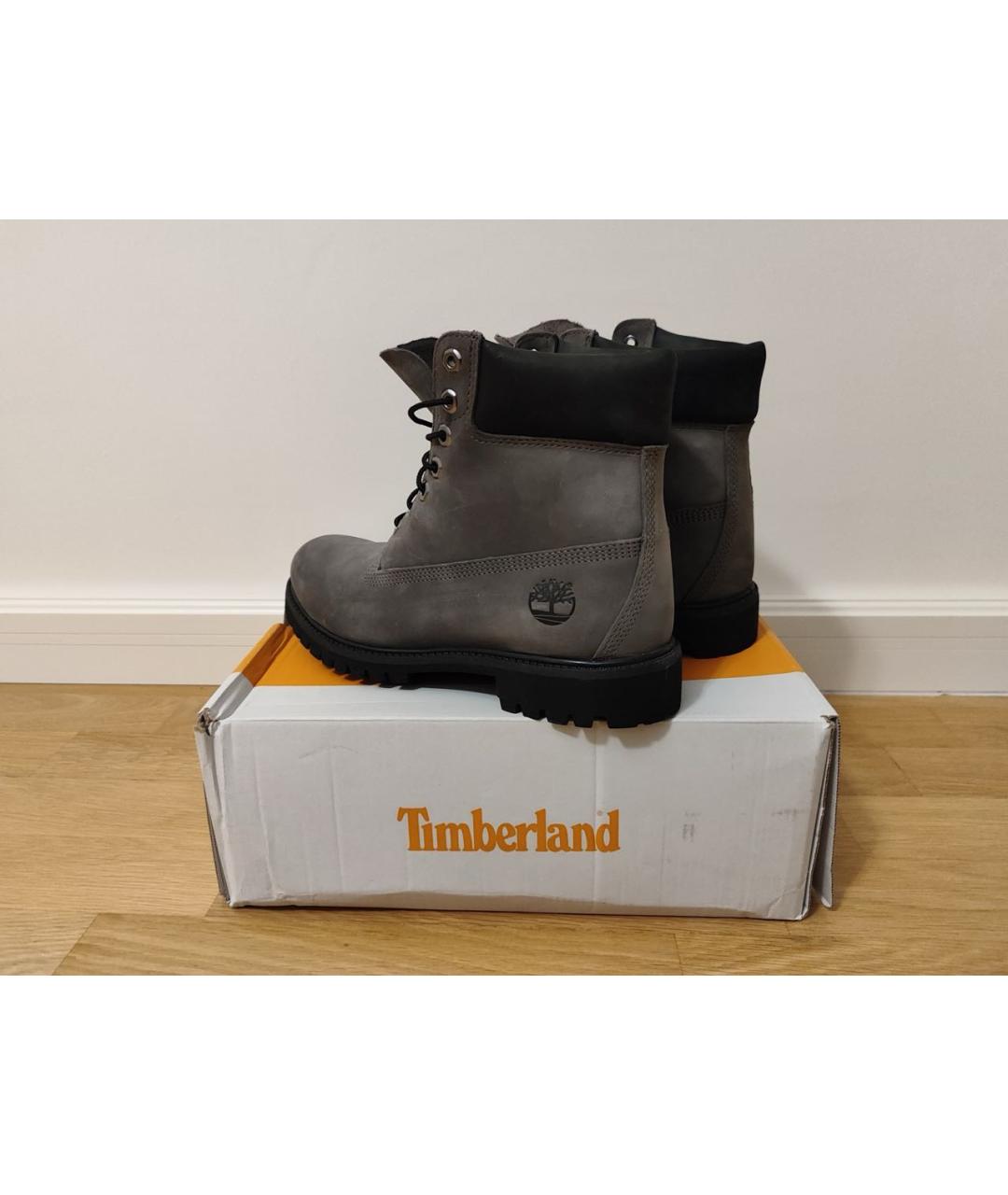 TIMBERLAND Серые нубуковые высокие ботинки, фото 3