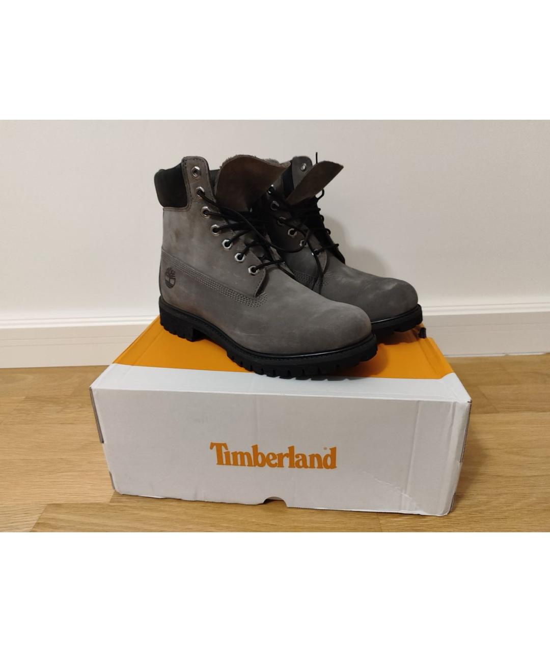 TIMBERLAND Серые нубуковые высокие ботинки, фото 8