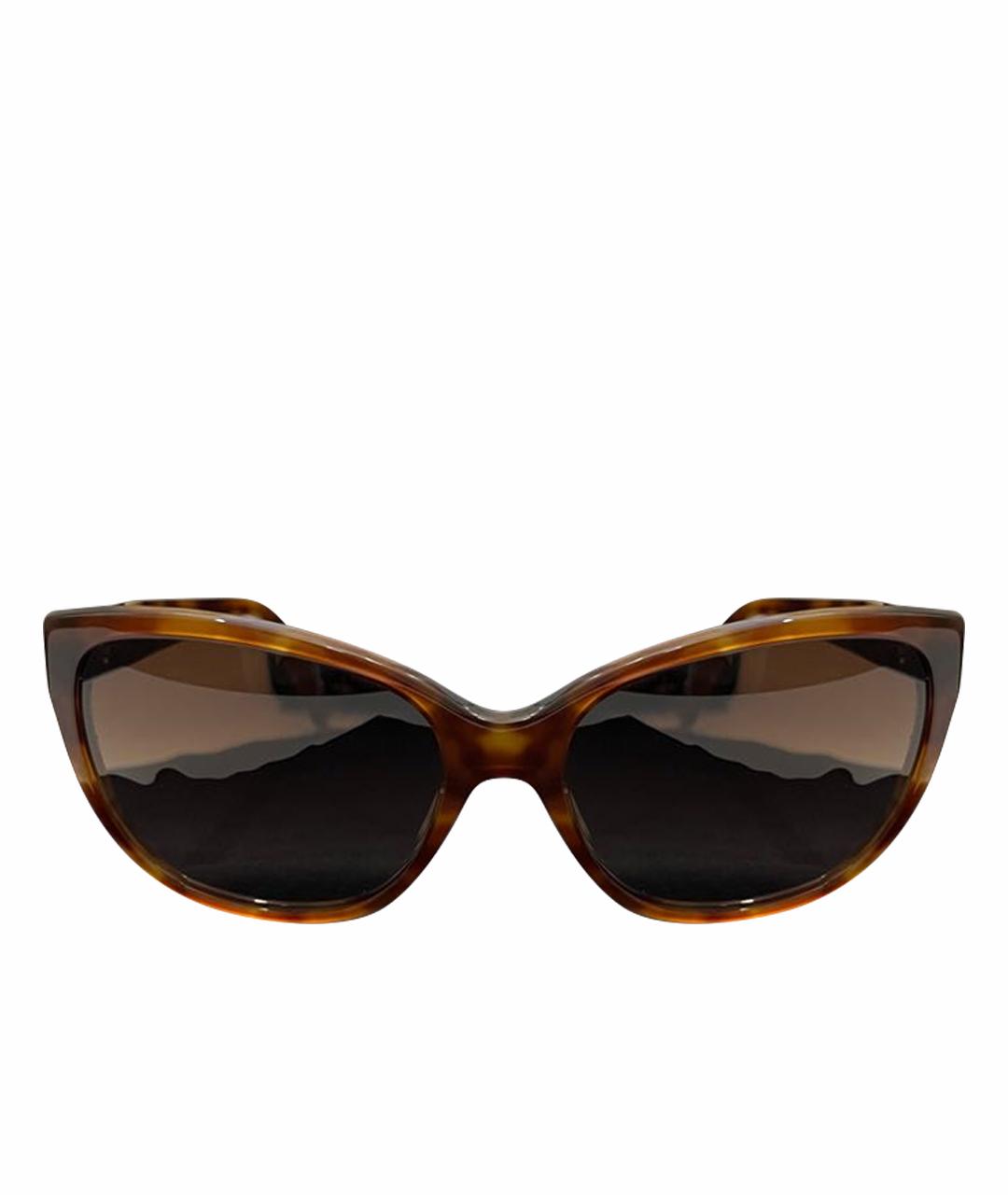 DOLCE&GABBANA Коричневые пластиковые солнцезащитные очки, фото 1
