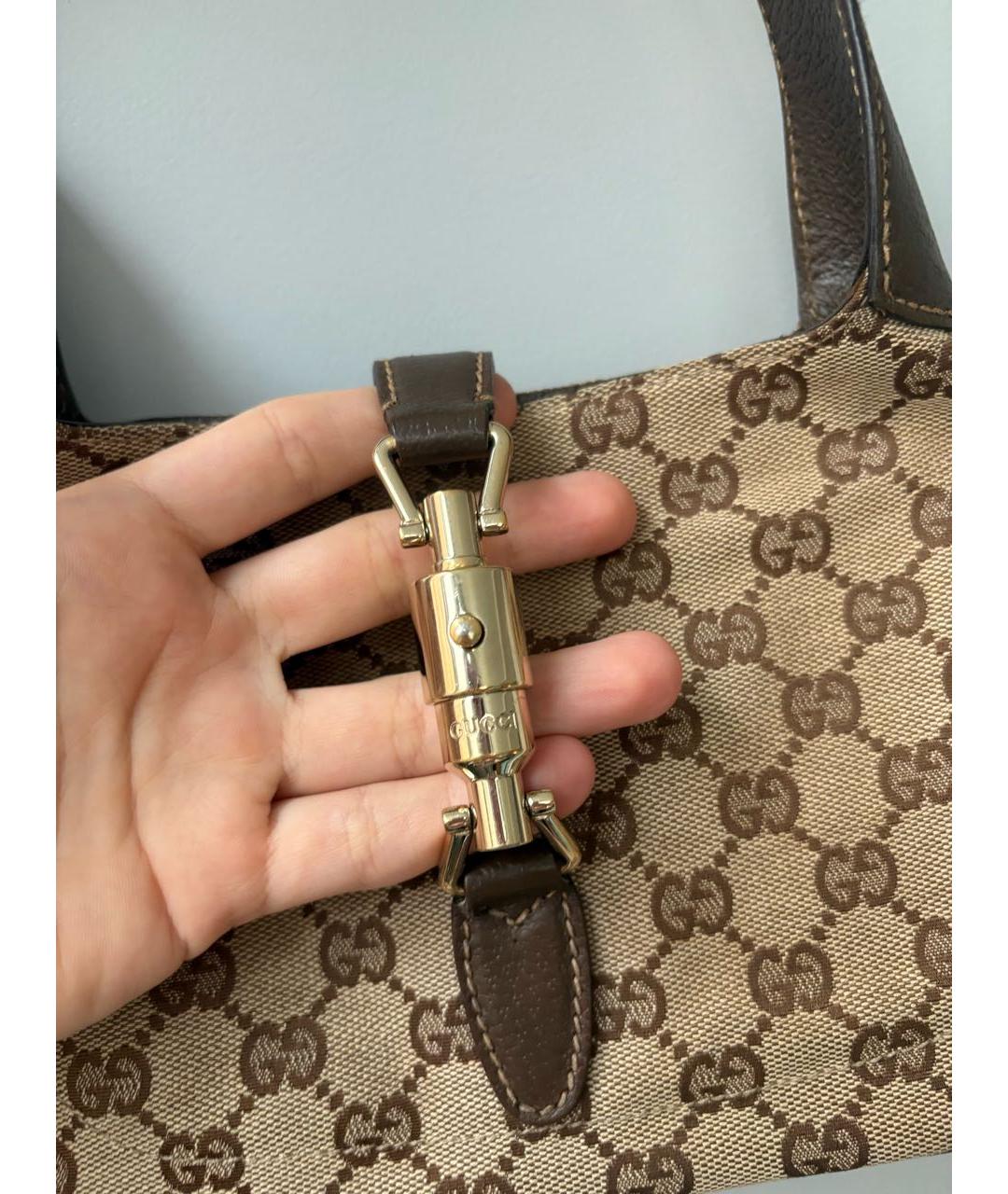 GUCCI Коричневая сумка с короткими ручками, фото 5