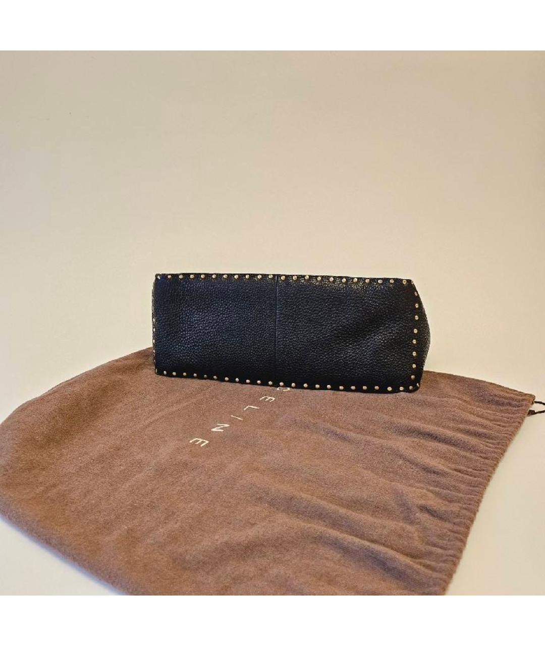 CELINE Черная кожаная сумка с короткими ручками, фото 3