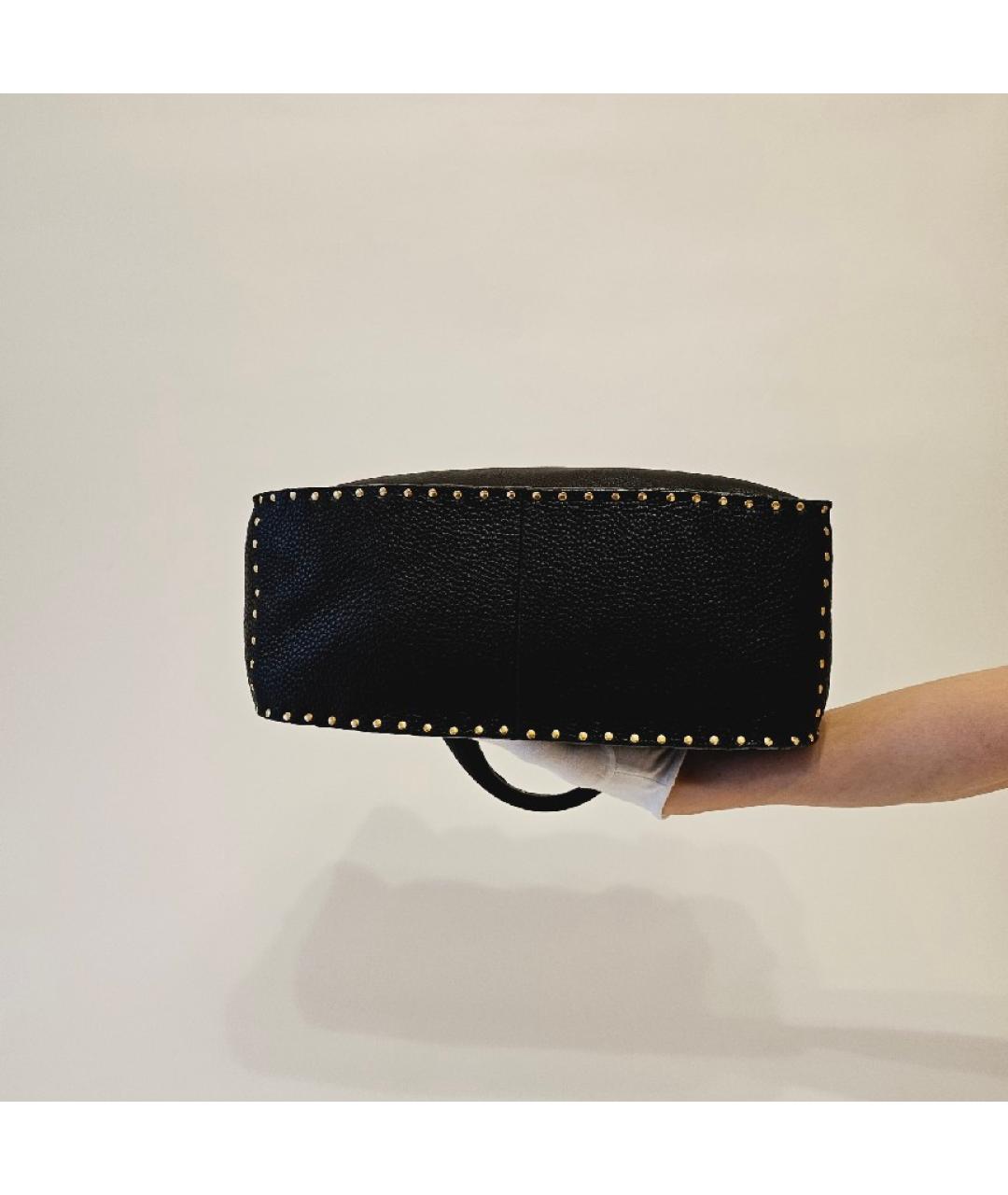 CELINE Черная кожаная сумка с короткими ручками, фото 6