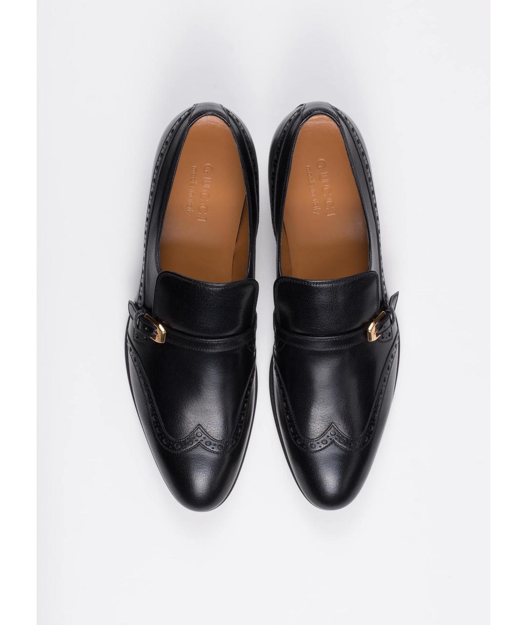 GUCCI Черные кожаные лоферы, фото 4