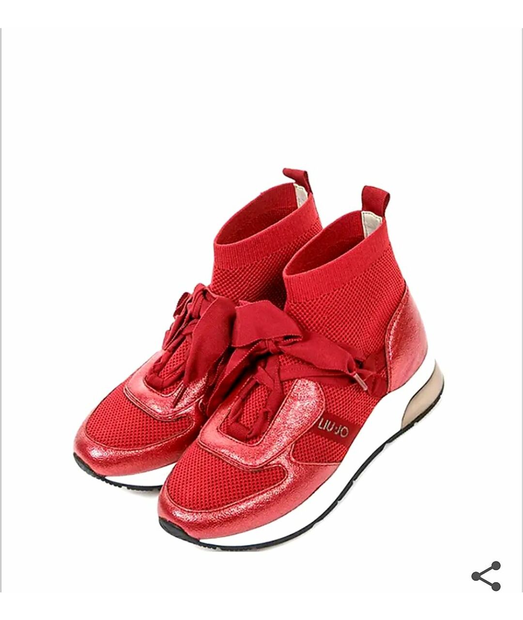 LIU JO Красные кожаные кроссовки, фото 2