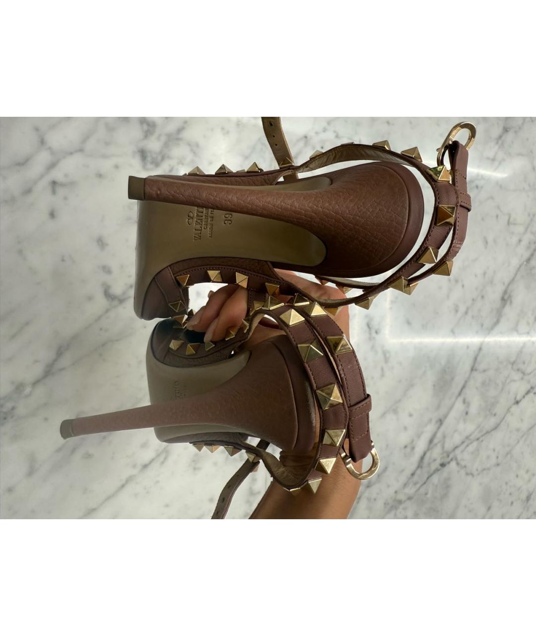 VALENTINO Коралловые кожаные туфли, фото 3