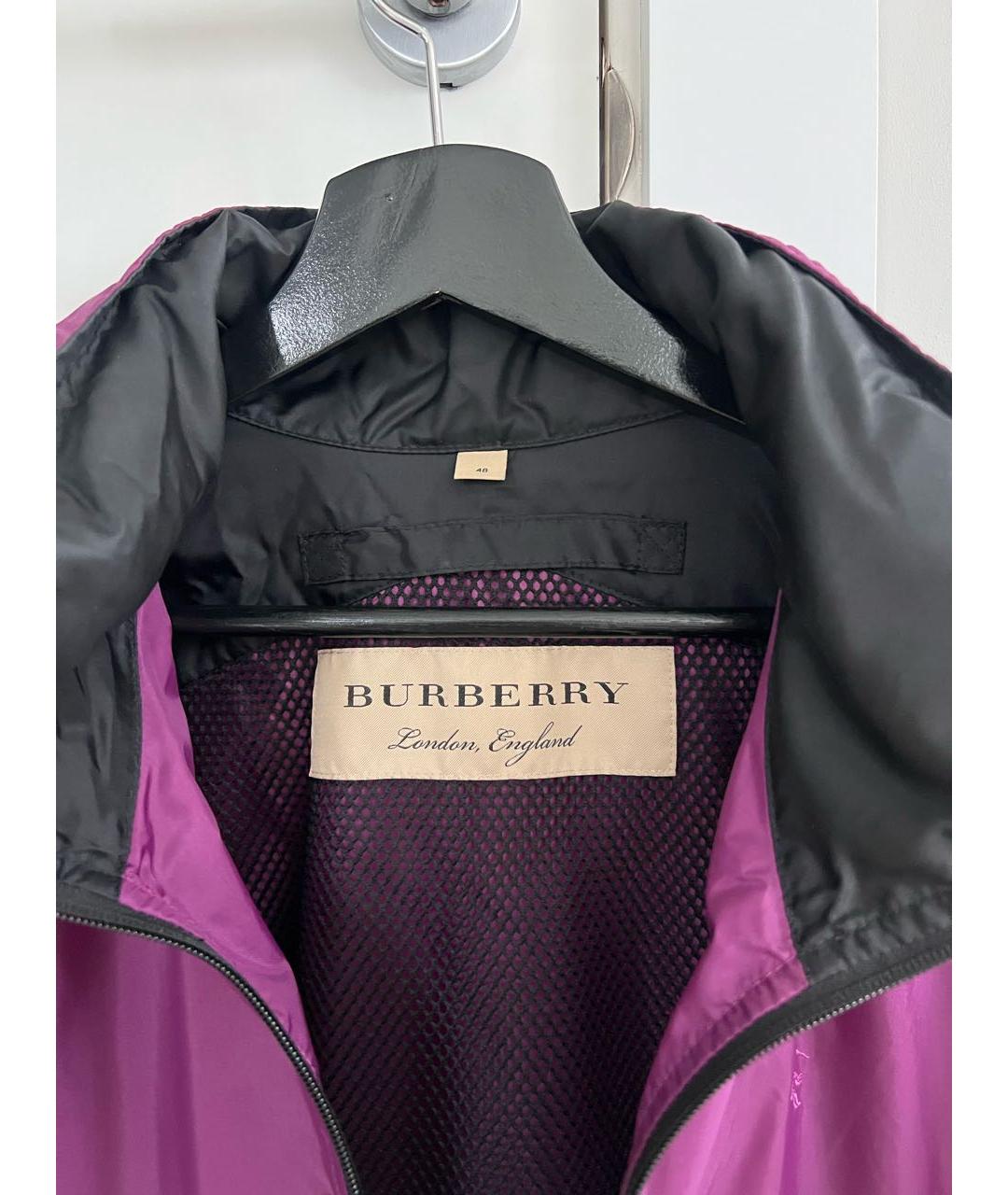 BURBERRY Фиолетовая полиамидовая куртка, фото 3