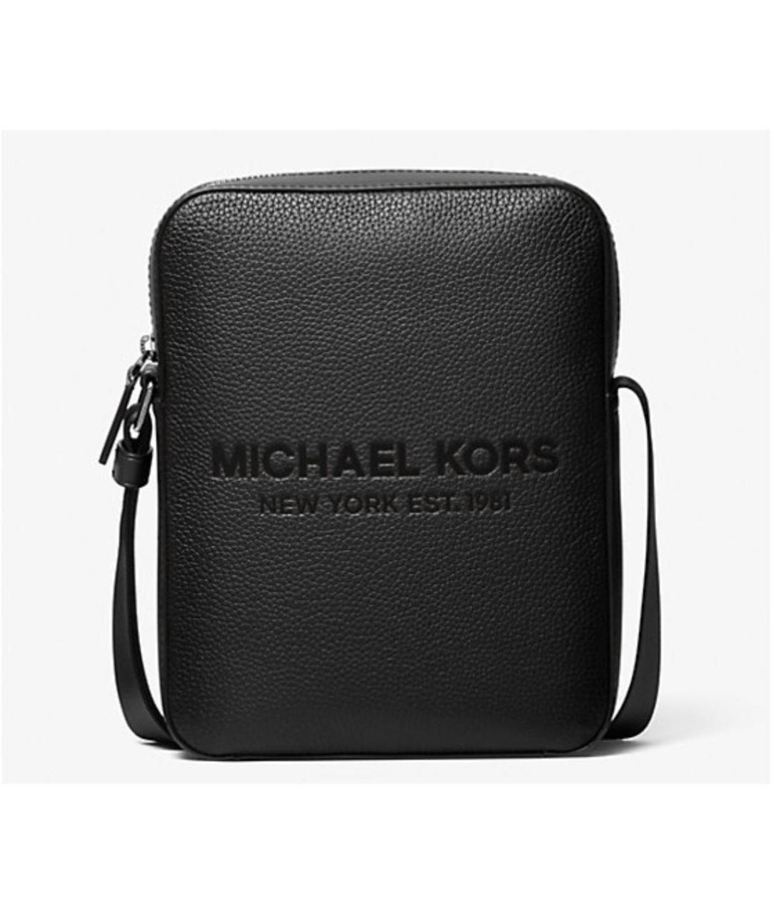 MICHAEL KORS Черная кожаная сумка на плечо, фото 5