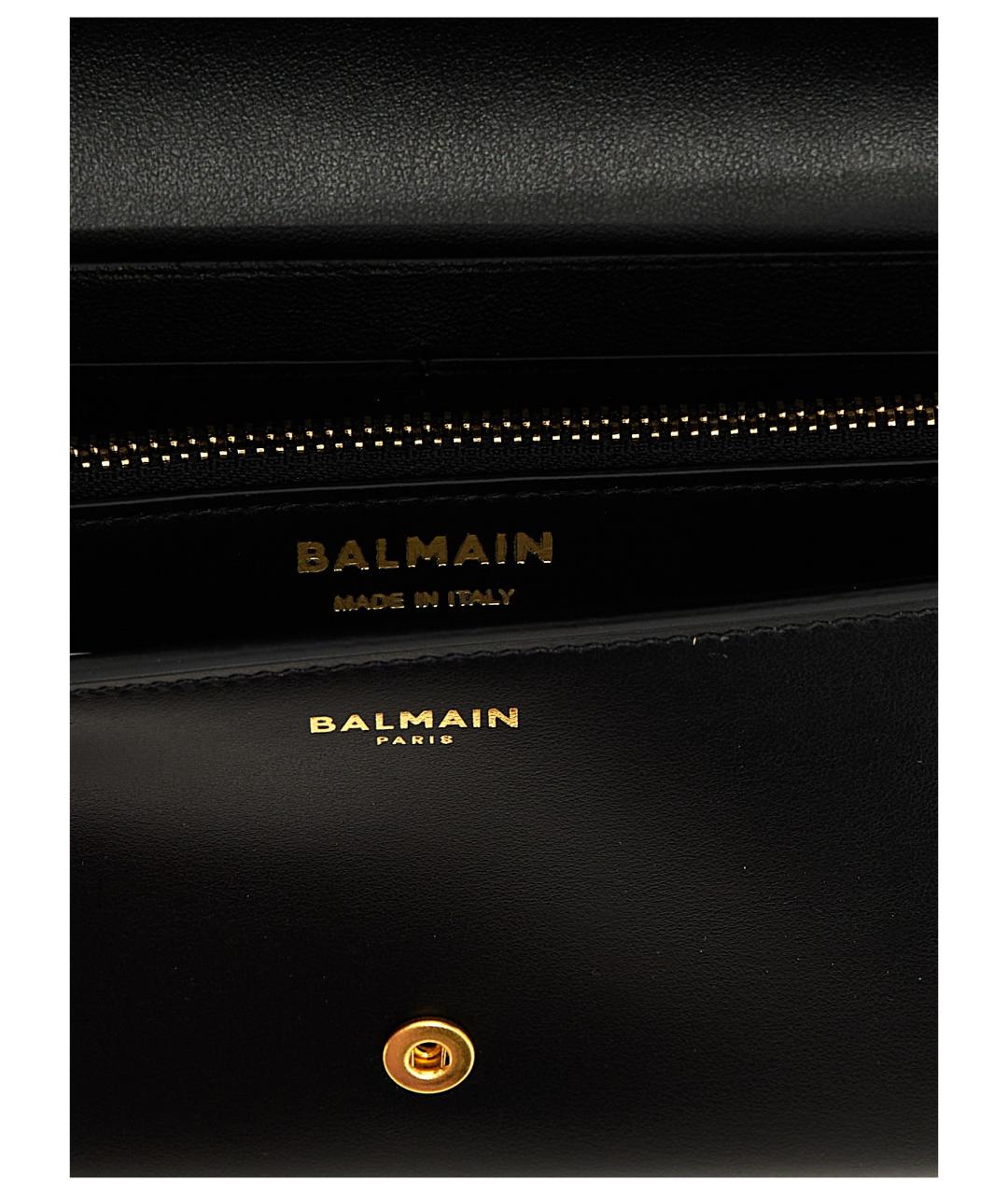 BALMAIN Черный кожаный кошелек, фото 4