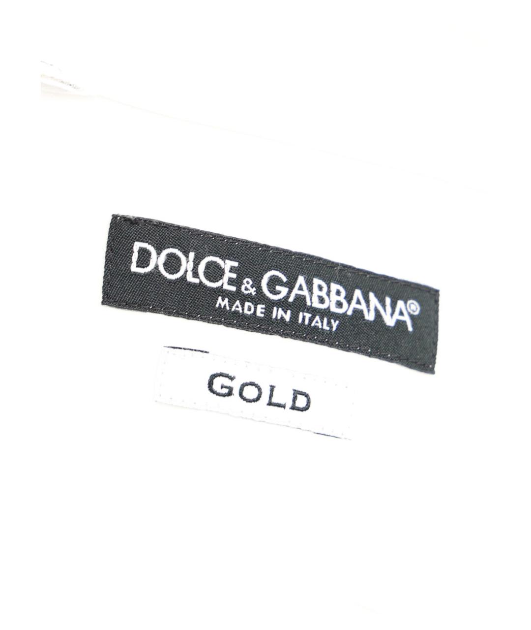 DOLCE&GABBANA Белая хлопковая классическая рубашка, фото 3