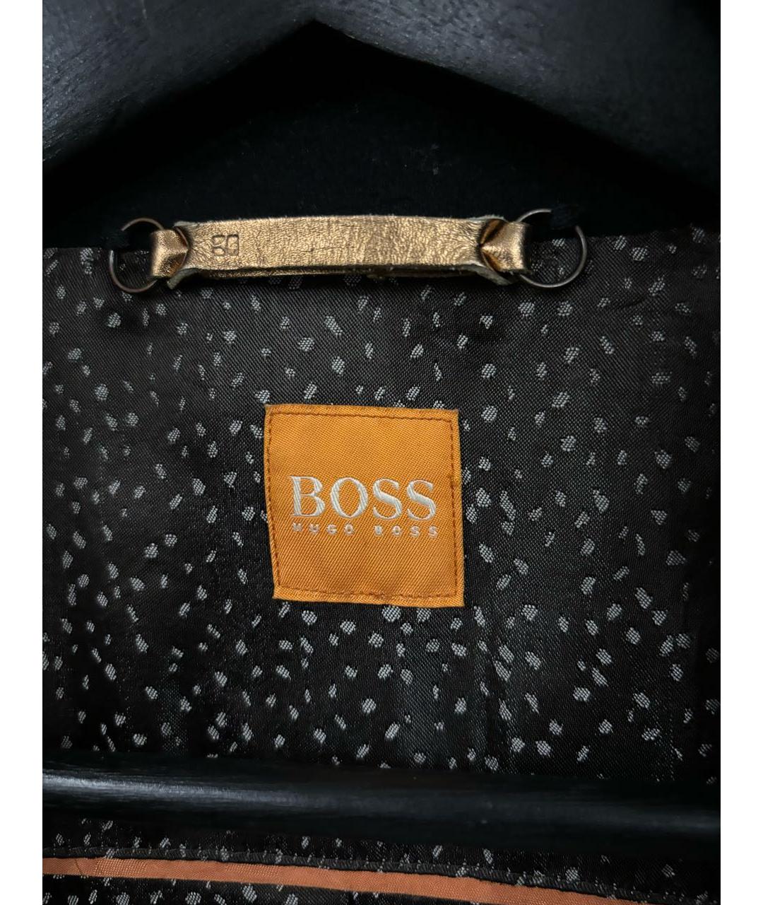 HUGO BOSS Черное шерстяное пальто, фото 3