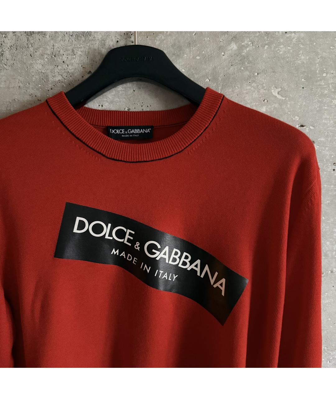 DOLCE&GABBANA Красный шерстяной джемпер / свитер, фото 5