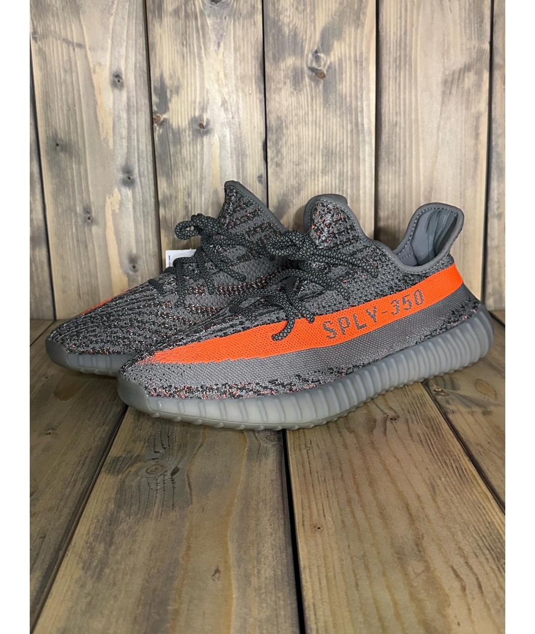 ADIDAS YEEZY Серые низкие кроссовки / кеды, фото 3