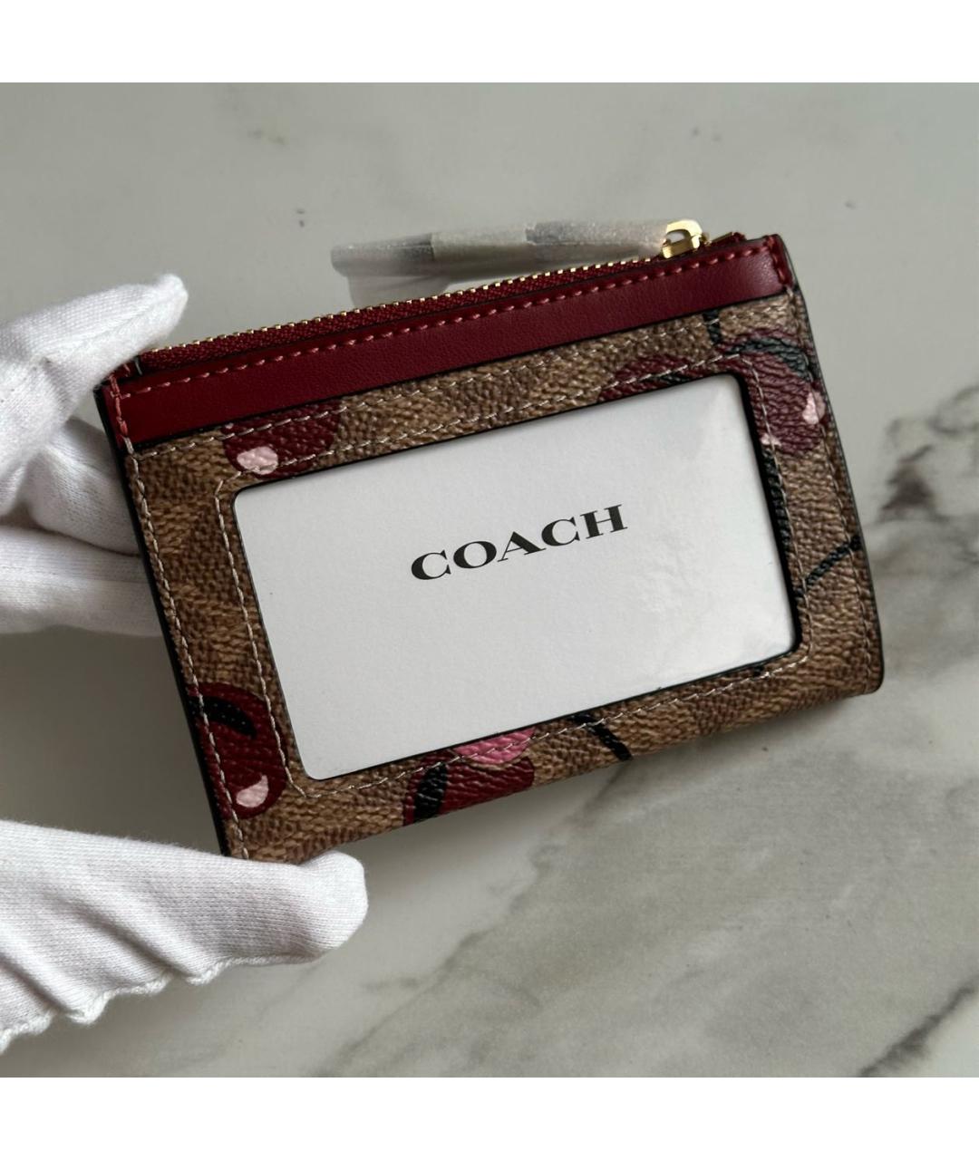COACH Коричневый кардхолдер, фото 3