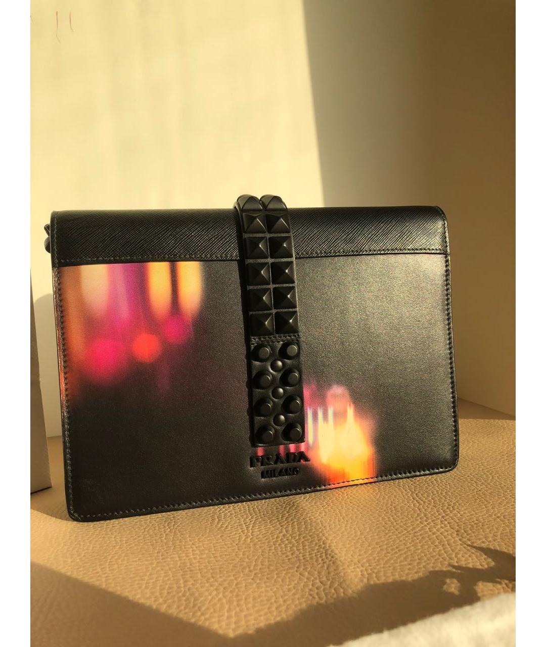 PRADA Черная кожаная сумка через плечо, фото 3