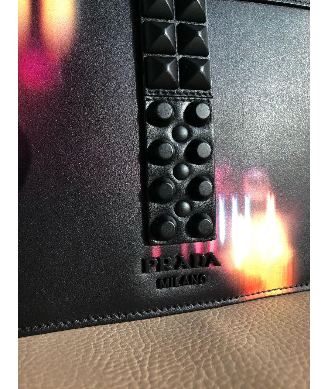 PRADA Черная кожаная сумка через плечо, фото 7