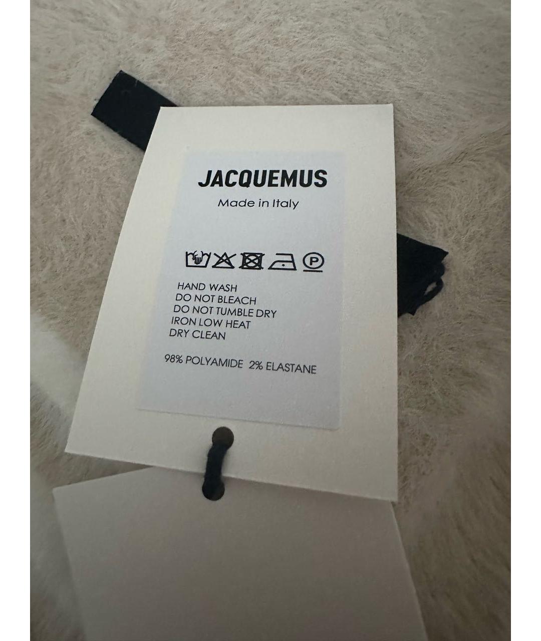 JACQUEMUS Бежевый шарф, фото 7