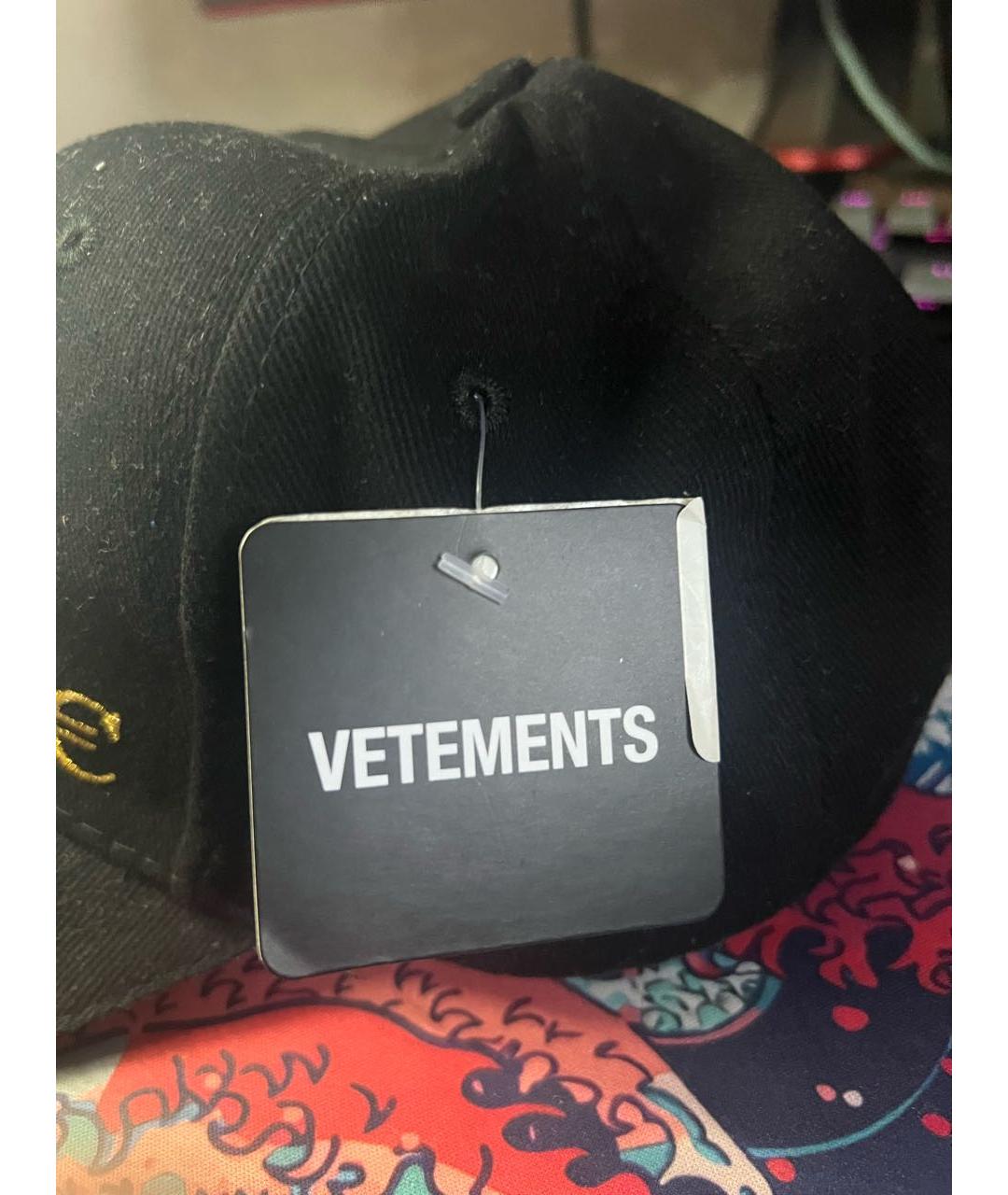 VETEMENTS Черная хлопковая кепка/бейсболка, фото 5