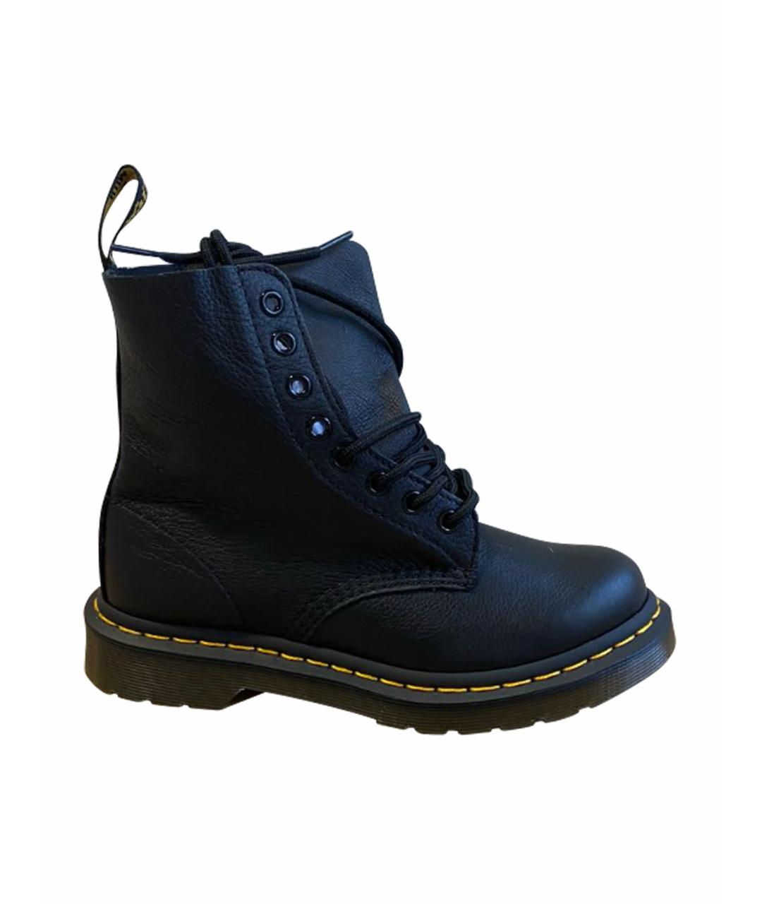 DR. MARTENS Черные кожаные ботинки, фото 1