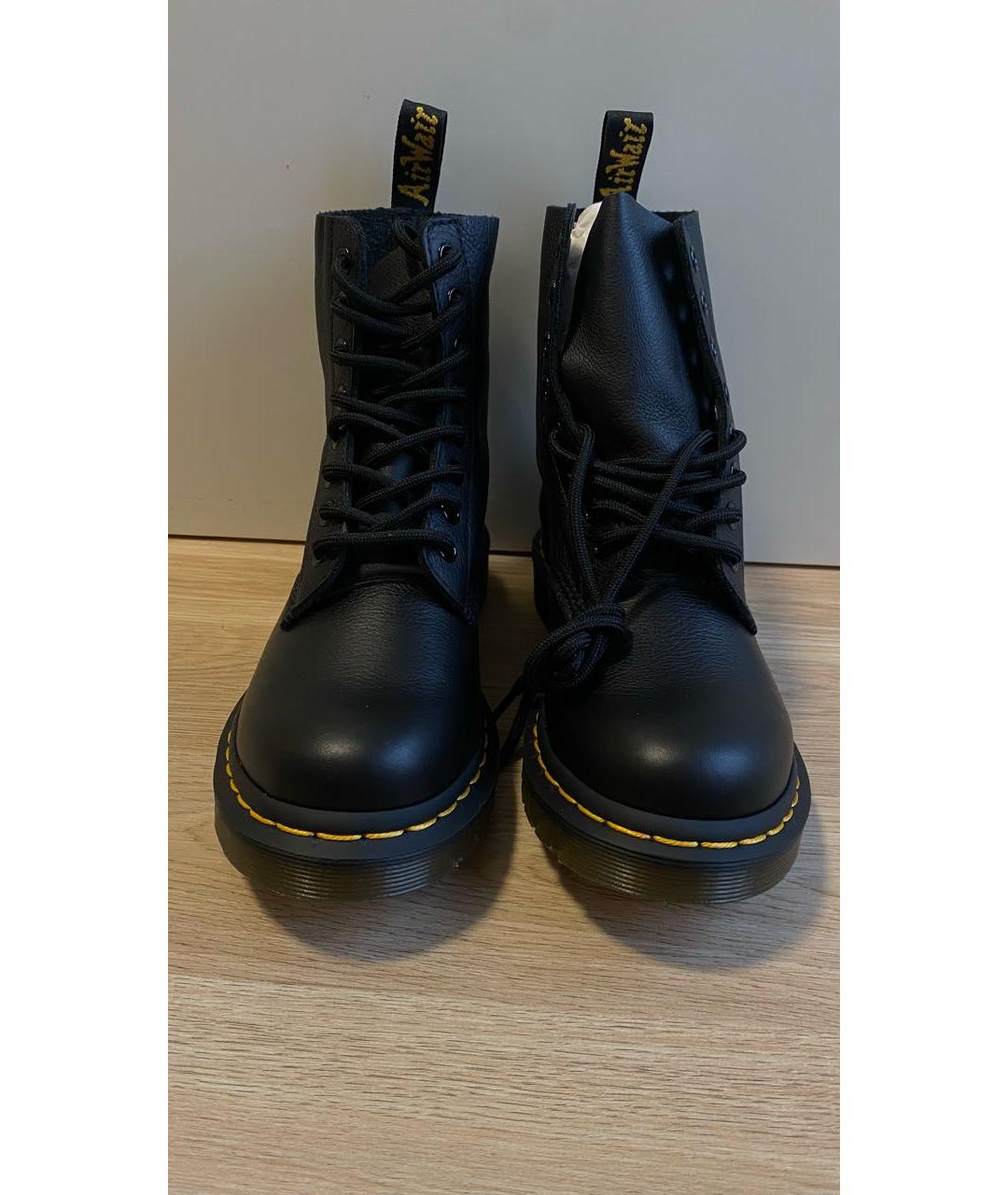 DR. MARTENS Черные кожаные ботинки, фото 2