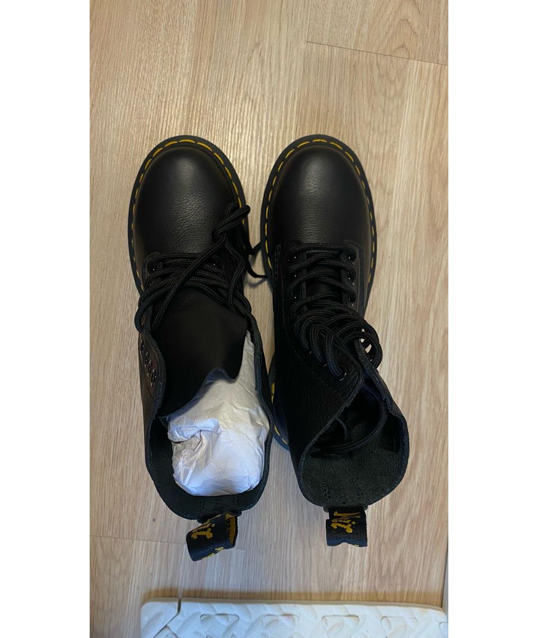 DR. MARTENS Черные кожаные ботинки, фото 3