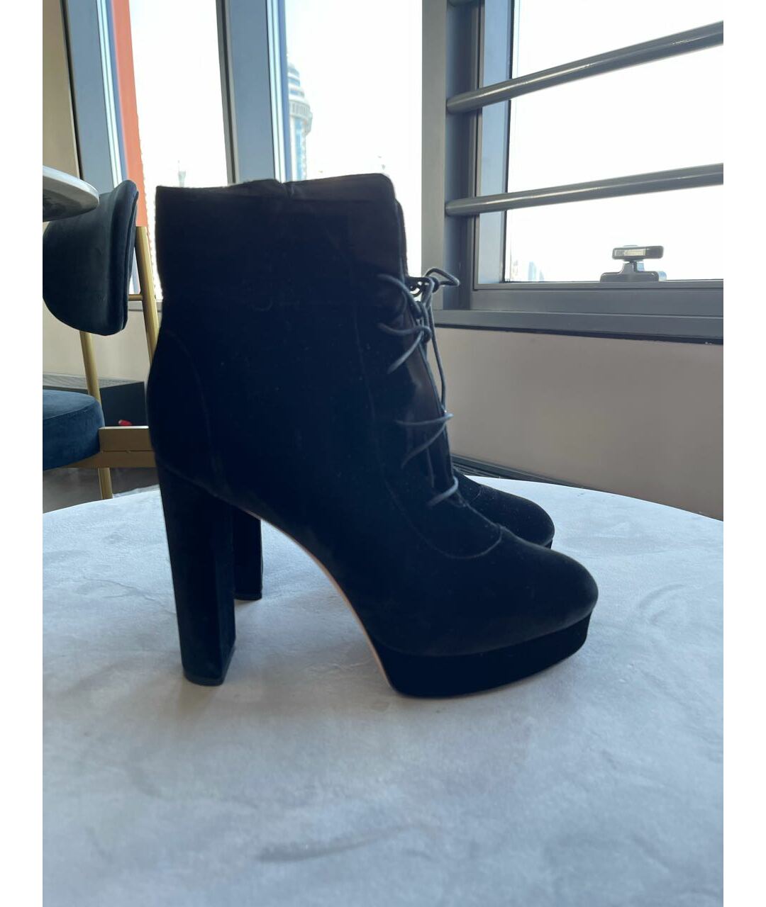 JIMMY CHOO Черные текстильные ботильоны, фото 5