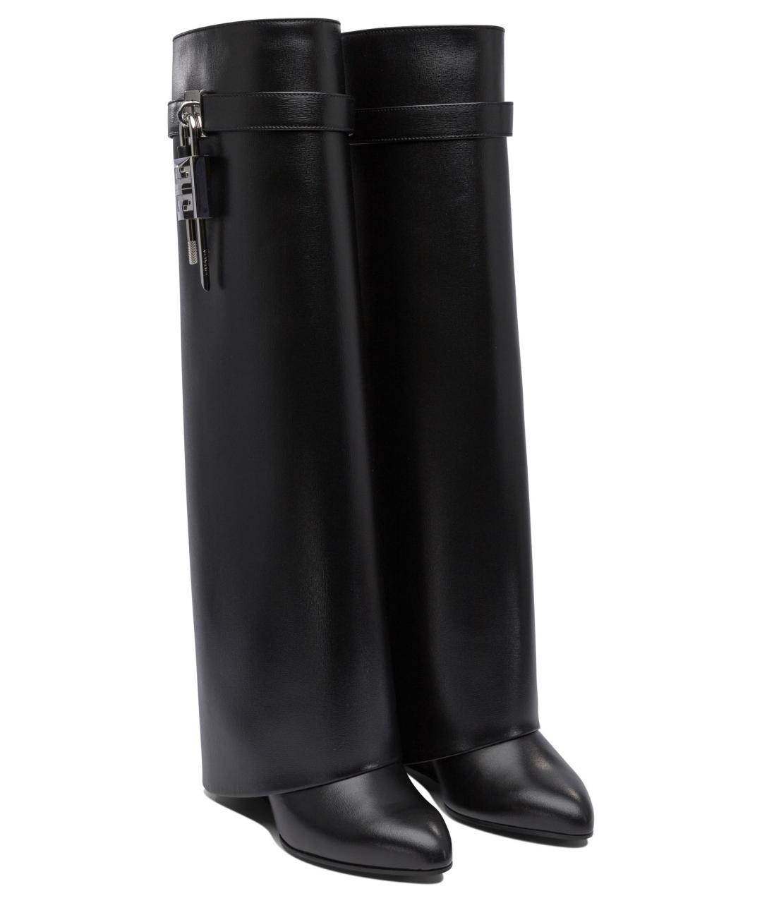 GIVENCHY Черные кожаные сапоги, фото 2