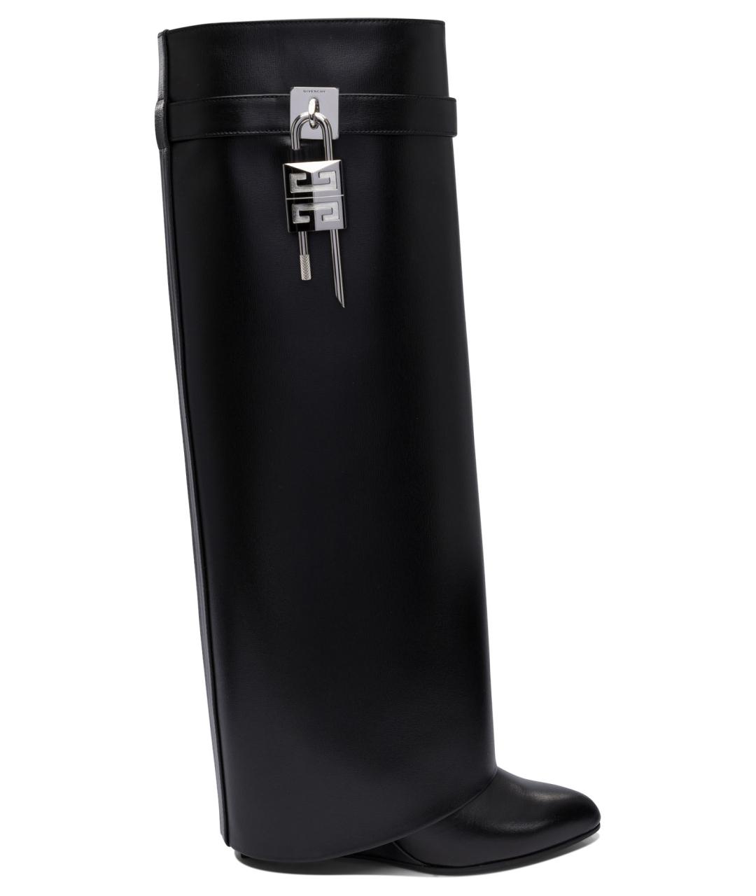 GIVENCHY Черные кожаные сапоги, фото 1