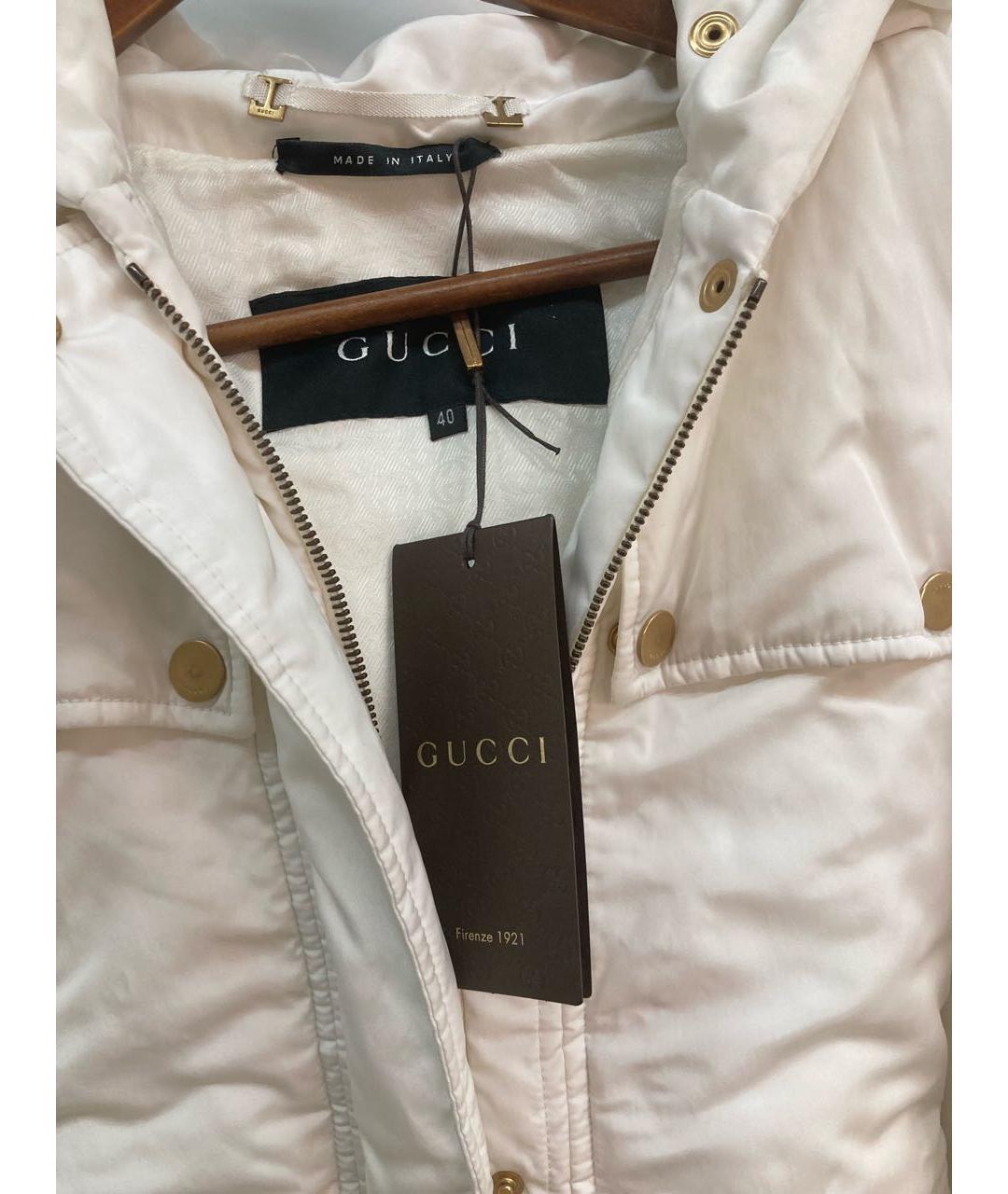 GUCCI Белая полиэстеровая куртка, фото 4