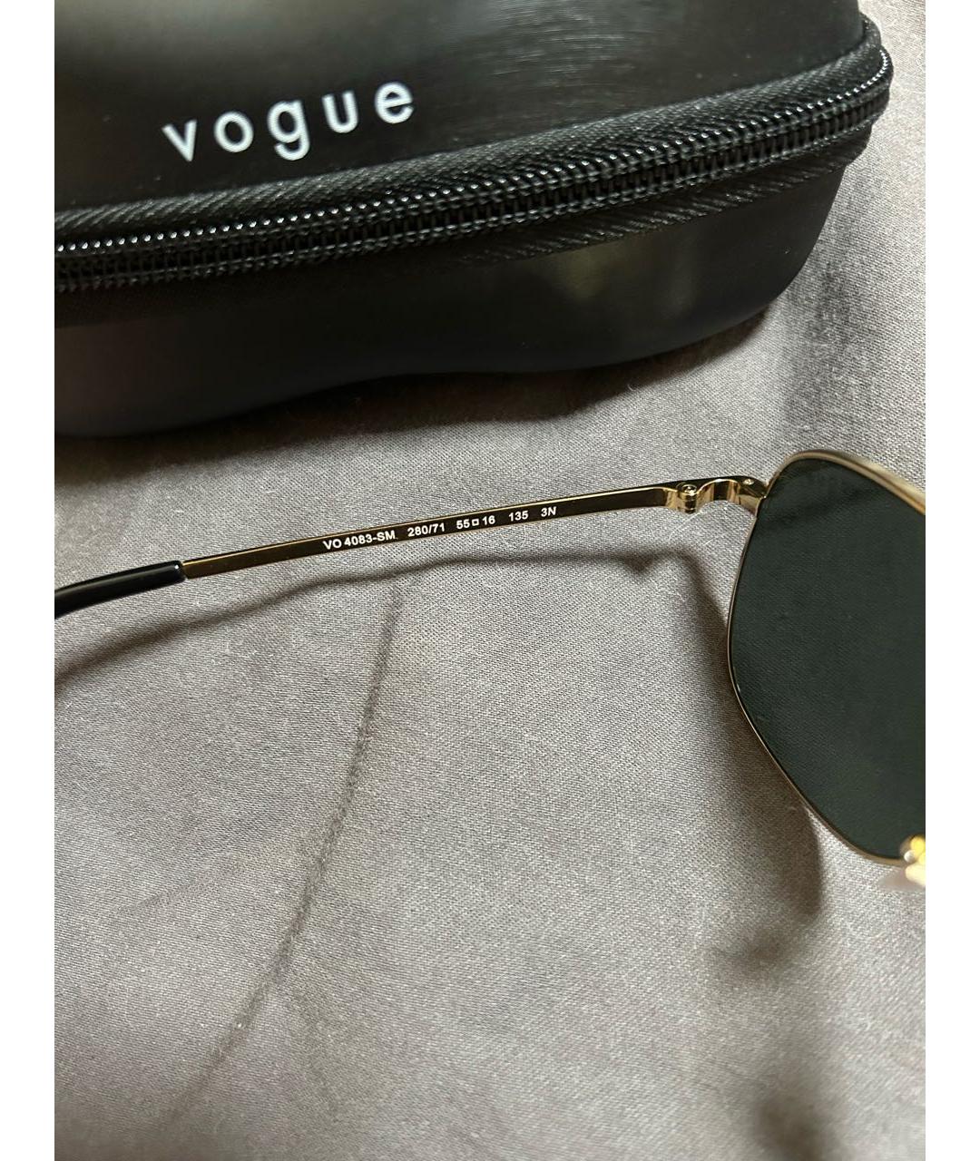 VOGUE EYEWEAR Зеленые металлические солнцезащитные очки, фото 3