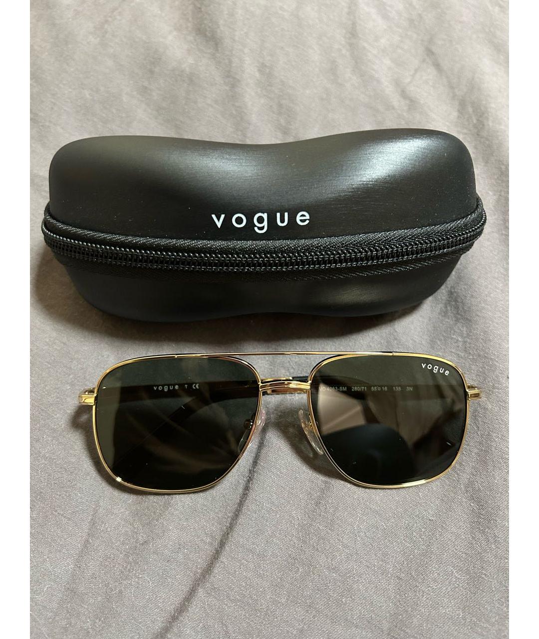 VOGUE EYEWEAR Зеленые металлические солнцезащитные очки, фото 2