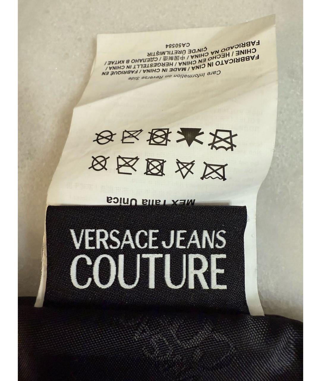 VERSACE JEANS COUTURE Черная синтетическая сумка через плечо, фото 5