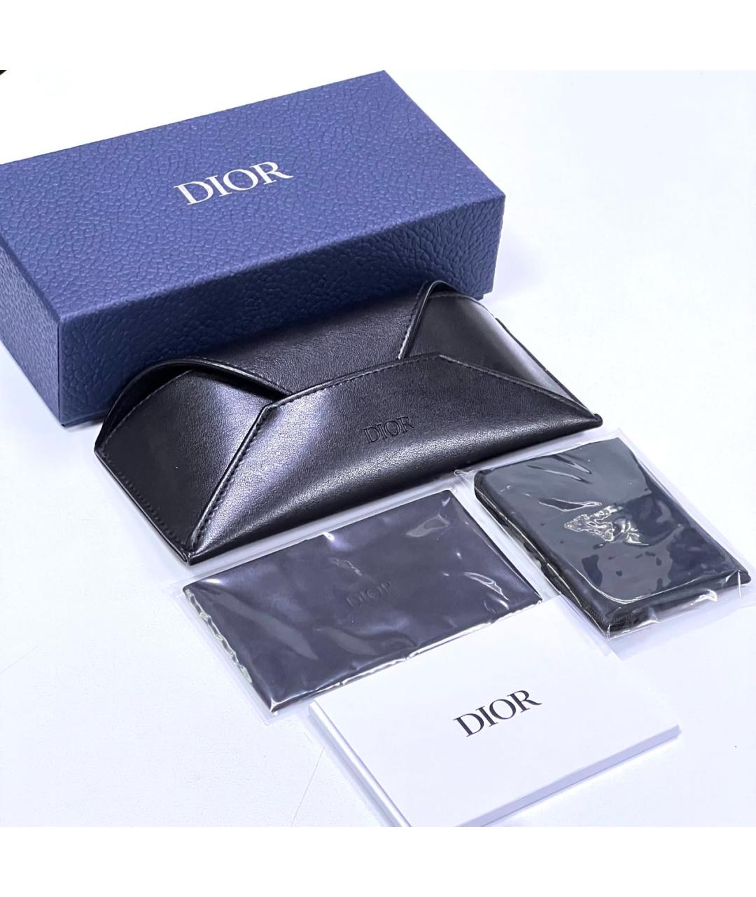 CHRISTIAN DIOR Коричневые металлические солнцезащитные очки, фото 4