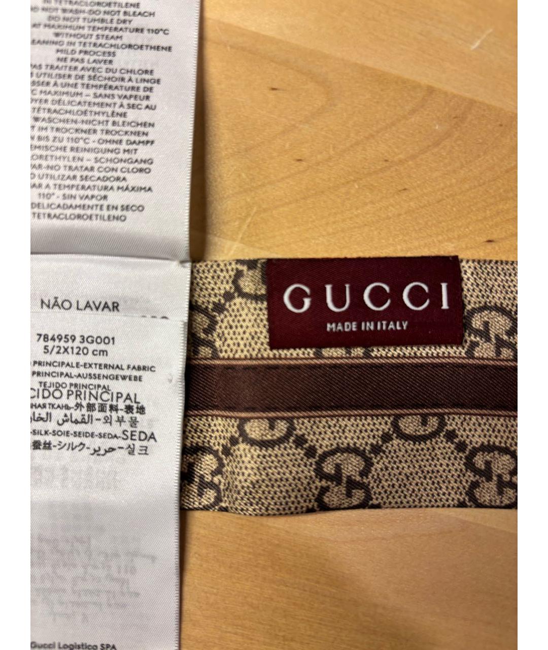 GUCCI Мульти шелковый шарф, фото 3