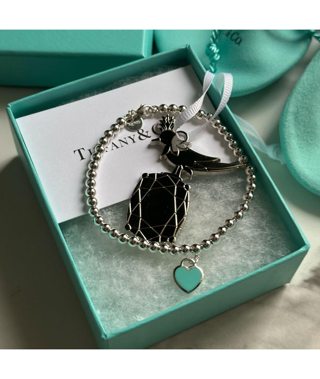 TIFFANY&CO Бирюзовый серебряный браслет, фото 2